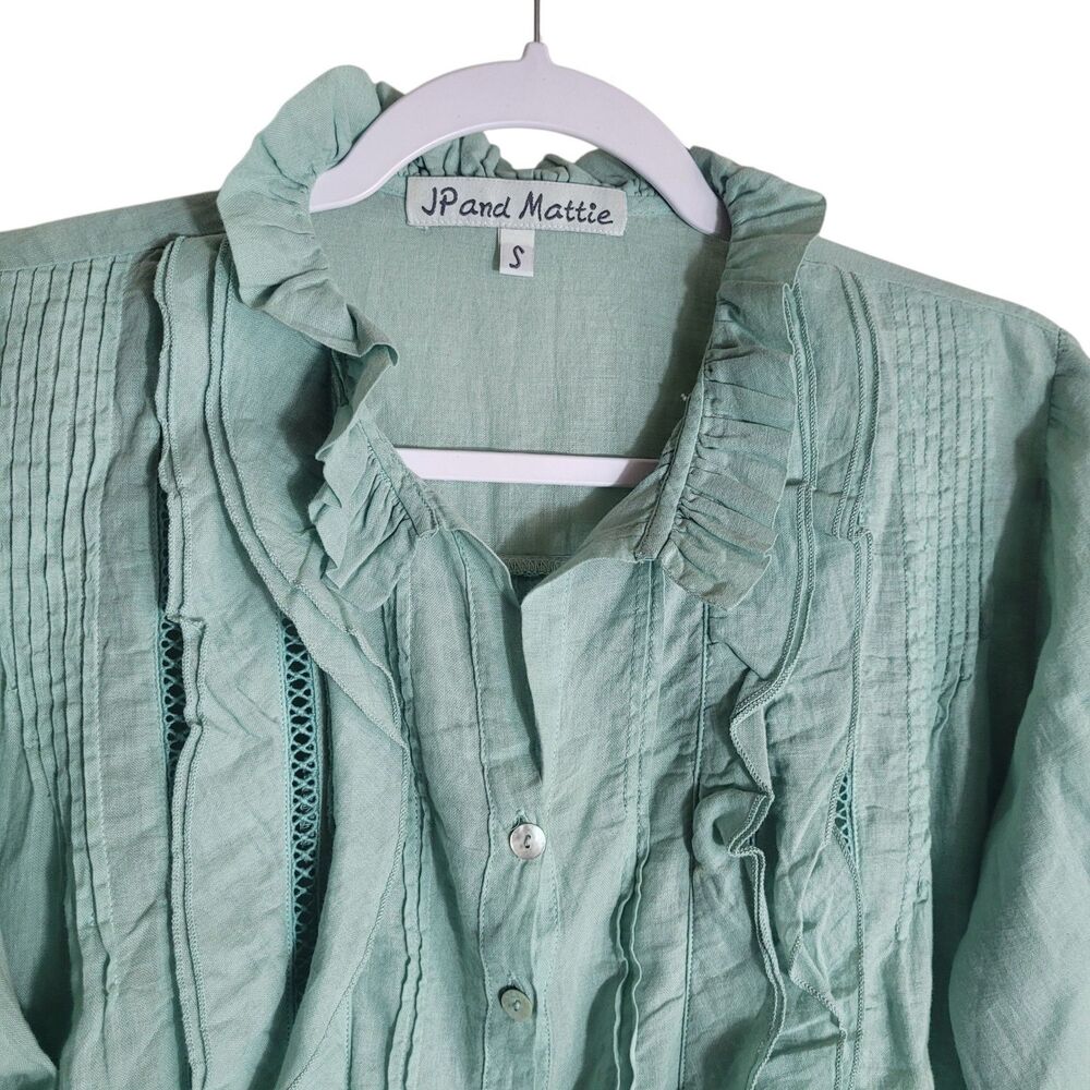 Jp And Mattie Button Up Peasant Blouse Women's Sm… - image 3